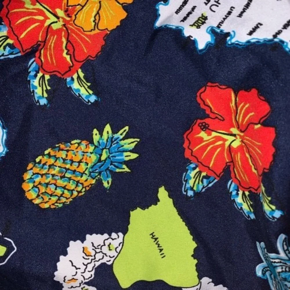 Kanu surf board shorts swimming trunks Mens size 34 large hawaiin blue tropical - Picture 6 of 6